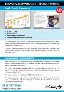 Ladder Safety Certificate Course Info