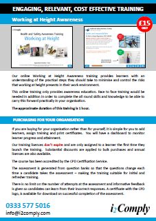 Working at Height Awareness Online Training Course