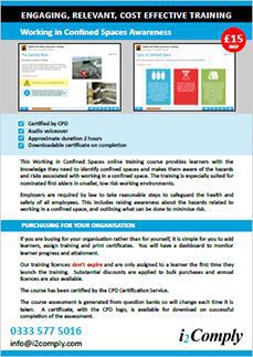 Working in Confined Spaces Online Training Course