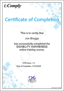 Disability Awareness Certificate