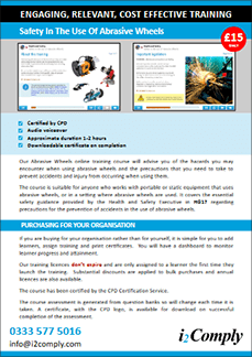 Abrasive Wheels Online Training Flyer