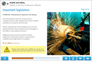 Abrasive Wheels Online Training Screenshot 2 Abrasive Wheels Online Training Screenshot 2