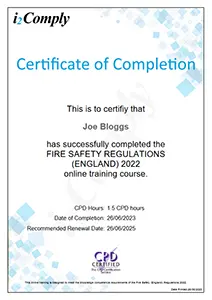 Fire Safety Regulations 2022 Sample Certificate Fire Safety Regulations 2022 Sample Certificate