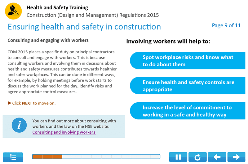 CDM Regulations Training Screenshot 2 CDM Regulations Training Screenshot 2
