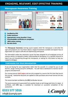 Menopause Awareness Course Flyer